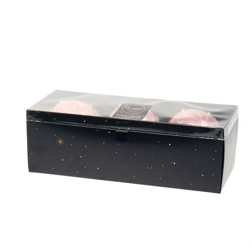 Floristik24 Julekugler med perlerosa Ø8cm 3stk