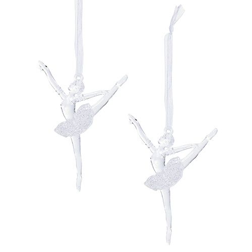 Floristik24 Juletrædekorationer Ballerina 10cm 12stk