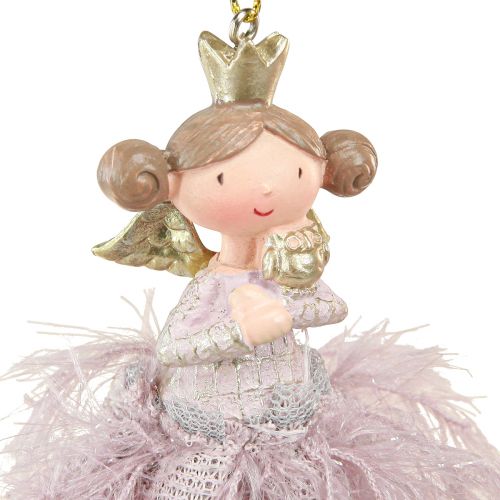 Floristik24 Juletræspynt engle dekoration prinsesse pink 11cm 4stk