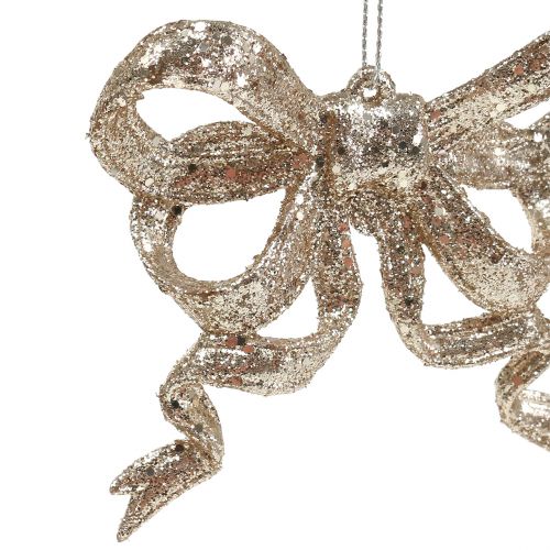 Floristik24 Juletrædekorationer bue 9 cm med glitterguld 12stk