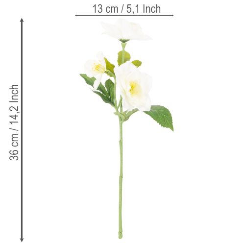 Kunstig juleroseblomstbuket, hvid, kunstig juledekoration | Floristik24.dk