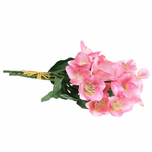 Floristik24 Buket juleroser pink 29cm 4 stk