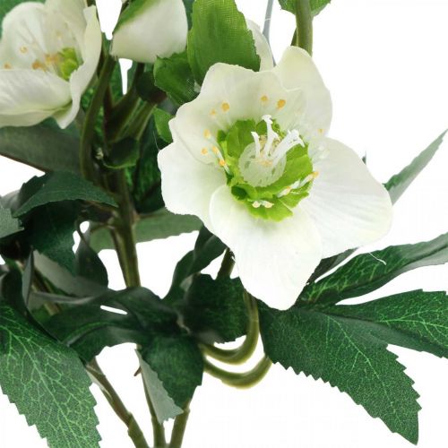 Floristik24 Juleroser hvid dekorativ buket kunstige blomster julearrangement 27cm