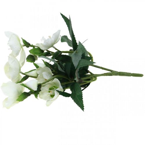 Floristik24 Juleroser hvid dekorativ buket kunstige blomster julearrangement 27cm