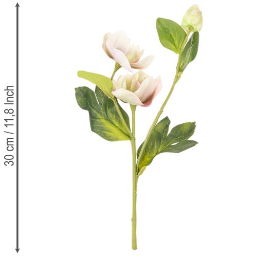 Kunstig juleroseblomstdekoration, 30 cm bundt med 4 stk. | Floristik24.dk