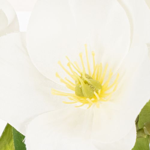 Julerose kunstig blomst hvid dekorativ kunstig blomsterbuket, 40 cm, 4 stk. | Floristik24.dk