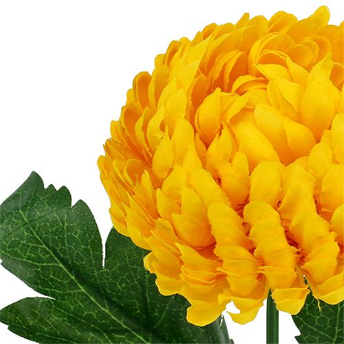 Artikel Krysantemum Gule Silkeblomster Ø7cm L18cm 4 stk