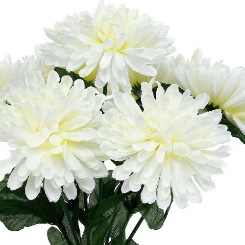 Artikel Krysantemum hvid med 7 blomster