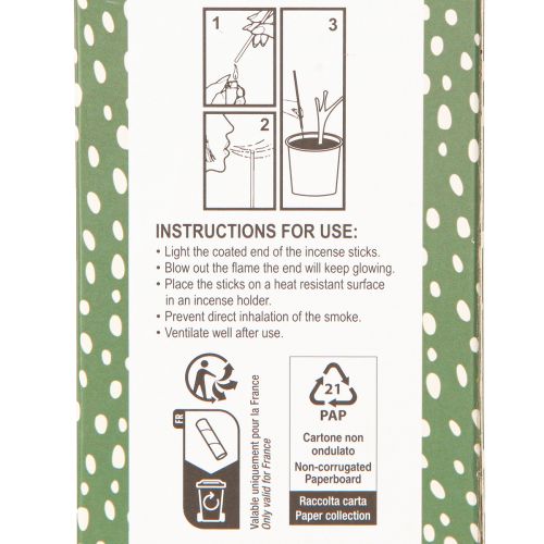 Artikel Citronella røgelsespinde bambus L50cm 20 pinde x 2