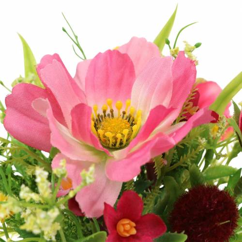 Buket Cosmea og snebold i en flok Kunstig pink Assorteret H18cm