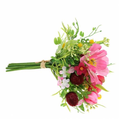 Floristik24 Buket Cosmea og snebold i en flok Kunstig pink Assorteret H18cm