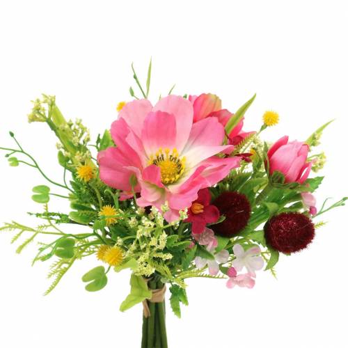 Buket Cosmea og snebold i en flok Kunstig pink Assorteret H18cm