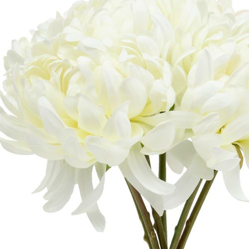 Floristik24 Dekorativ krysantemumbuket hvid 28cm 6 stk