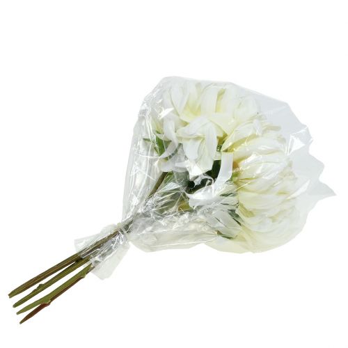 Floristik24 Dekorativ krysantemumbuket hvid 28cm 6 stk