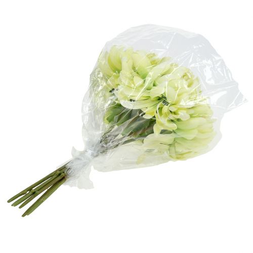 Artikel Buket af krysantemum kunstig fløde, gul 28cm 6stk