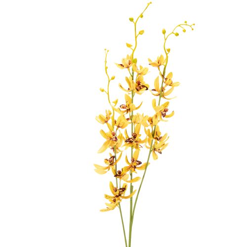 Kunstig Cymbidium-orkidé som blomsterstilk til elegant dekoration, 95 cm, 2 stk.