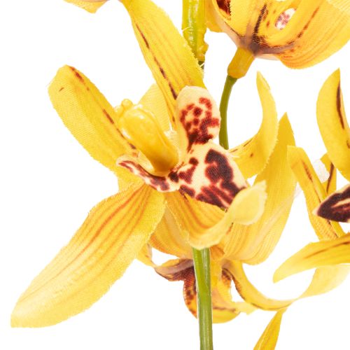 Artikel Kunstig Cymbidium-orkidé som blomsterstilk til elegant dekoration, 95 cm, 2 stk.