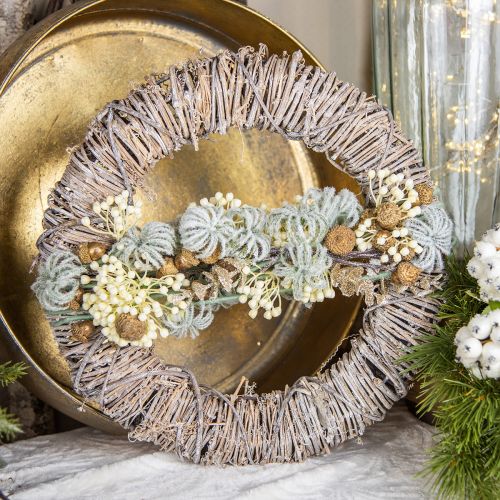 DIY kasse dørkrans Adventsdekoration krans Julekrans Ø38cm