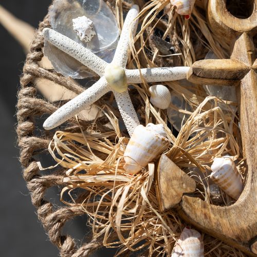 Artikel Maritim vægdekoration DIY box dekorative ring ankerskaller Ø38cm