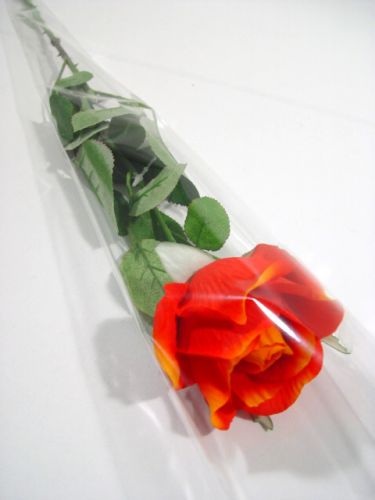 Artikel Blomsterpose til 1 rose &quot;Blank&quot; L65cm B14cm - 3cm 50p