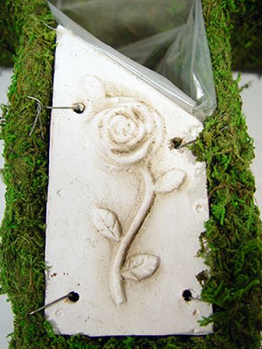 Floristik24 Plante krydsmos 44x32cm med keramisk plade