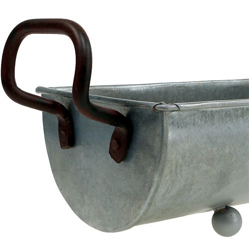 Floristik24 Gutterplanter zink 70 cm, 59 cm 2stk