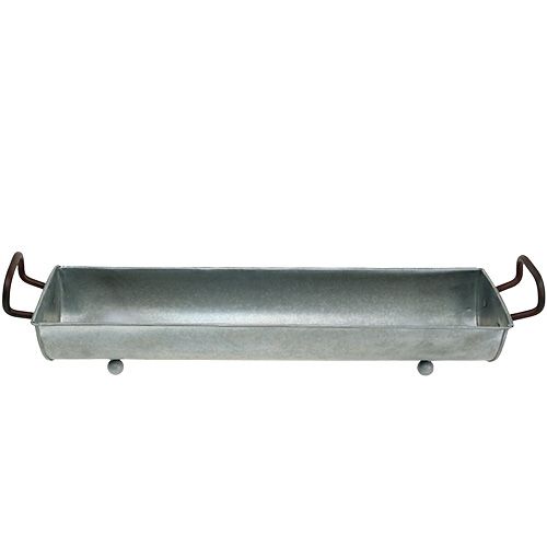 Floristik24 Gutterplanter zink 70 cm, 59 cm 2stk