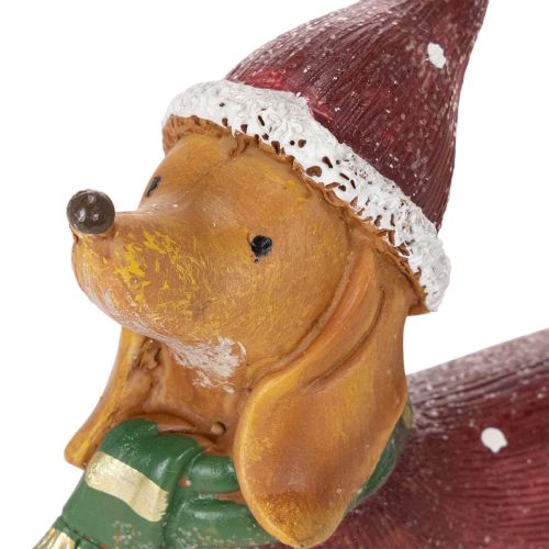Dekorativ gravhundfigur med