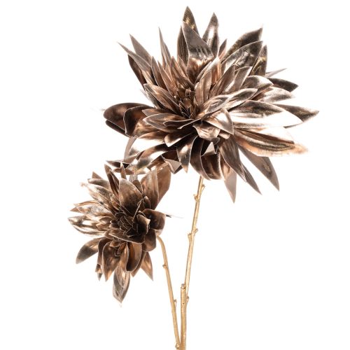 Kunstig dahliablomst, langstilket med to blomster, 75 cm købe | Floristik24.dk