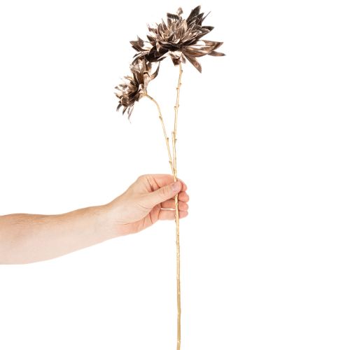 Kunstig dahliablomst, langstilket med to blomster, 75 cm | Floristik24.dk