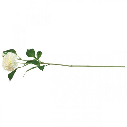 Artikel Dahlia kunstige blomster cremegrønne 2 blomster 60cm