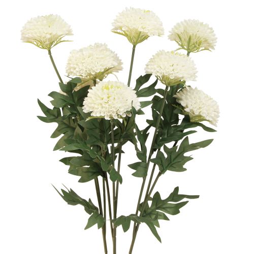 Artikel Dahlia dekorative blomster kunstige blomster hvid blomst L64cm 3 stk