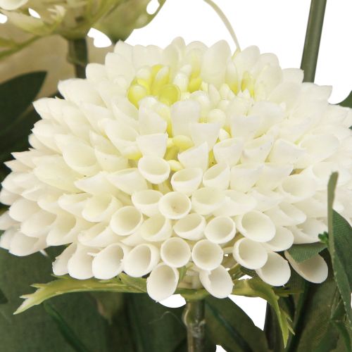 Artikel Dahlia dekorative blomster kunstige blomster hvid blomst L64cm 3 stk