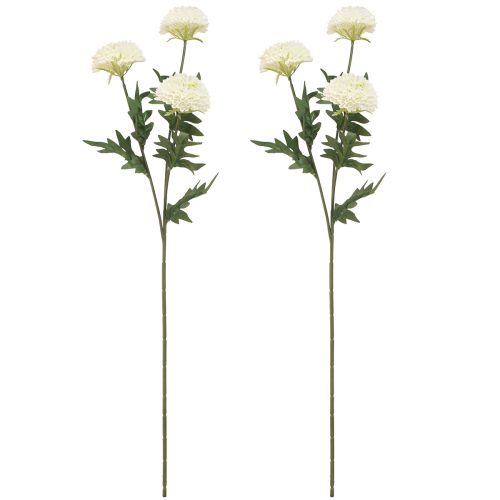 Artikel Dahlia dekorative blomster kunstige blomster hvid blomst L64cm 3 stk