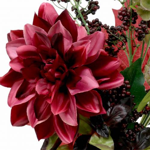Floristik24 Kunstig dekorativ buket med dahlia og bær lilla 45cm