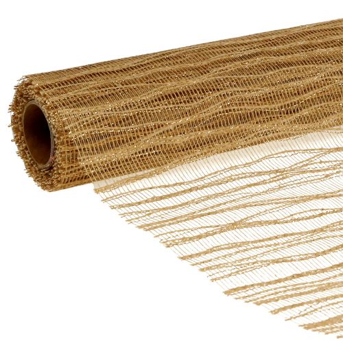 Floristik24 Deco Wave bordhængsel 26cm x 300cm metallisk guld