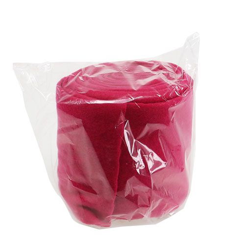 Floristik24 Dekorativ fleece pink 15cm 5m