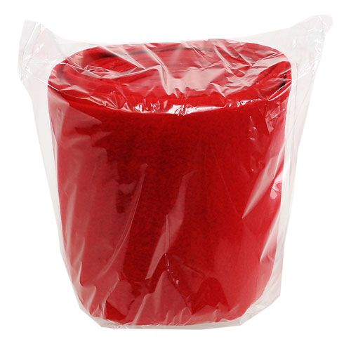 Floristik24 Dekorativ fleece rød 15 cm 5m