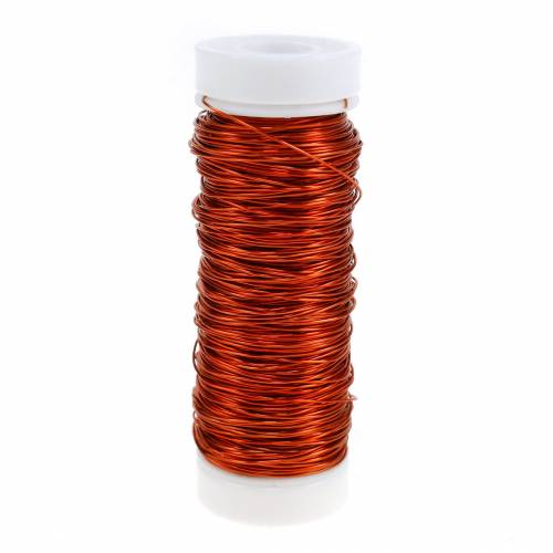 Floristik24 Deco Emaljeret Tråd Orange Ø0,30mm 30g/50m