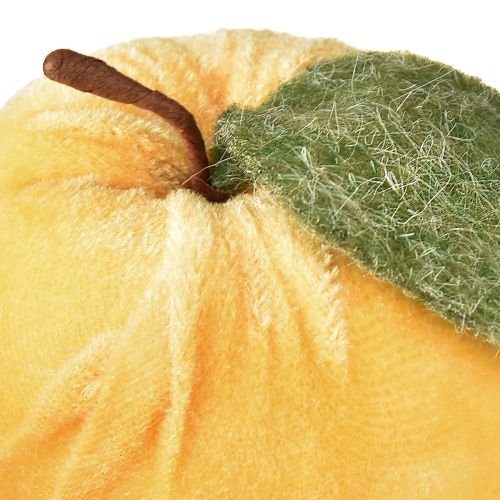 Artikel Dekorativt æblefløjl med blade brun gul Ø7,5 cm H9 cm 9 stk.