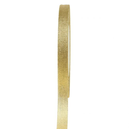 Floristik24 Dekorativt bånd guld 6mm 22,5m