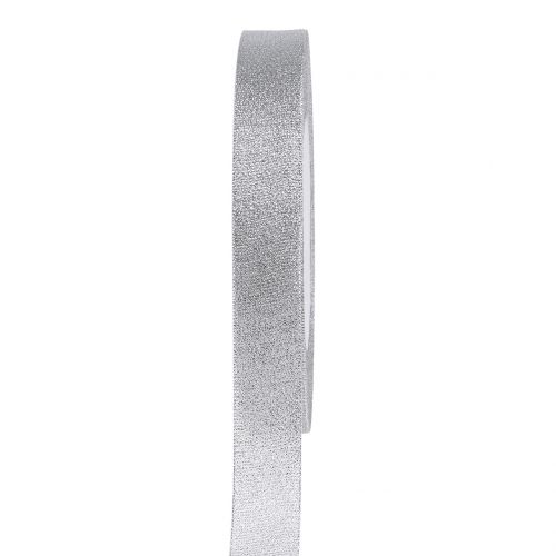 Floristik24 Dekorativt bånd sølv 15mm 22,5m