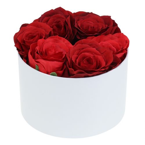 Floristik24 Blomsterkasse Blomsterkasse hvid rund Ø14cm - Ø16cm 2stk