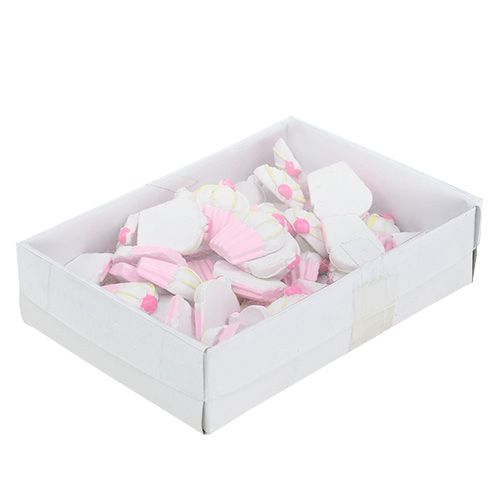 Floristik24 Miniature dekorative cupcakes lyserøde, hvide 2,5 cm 60p