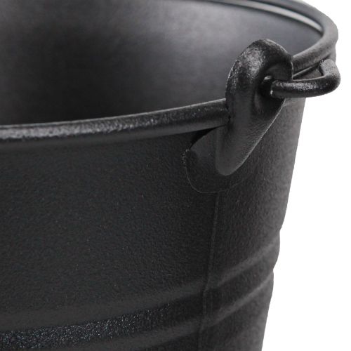 Artikel Dekorativ spand metal urtepottegreb sort Ø14cm 3stk