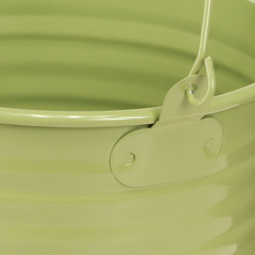 Floristik24 Dekorativ spand metal plantekasse med håndtag 4 farver Ø14cm 8 stk