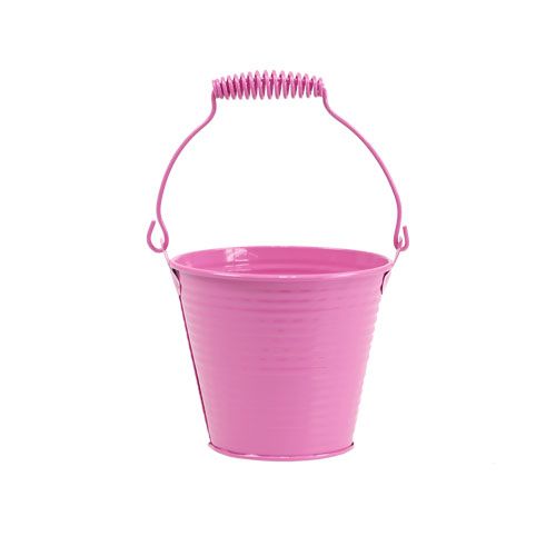 Floristik24 Dekorativ spand pink Ø11cm H10cm