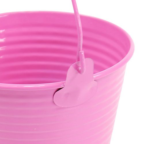 Floristik24 Dekorativ spand pink Ø11cm H10cm