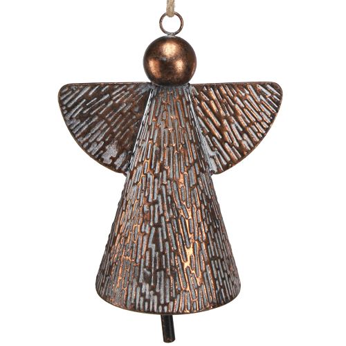 Artikel Dekorativ engel metalklokke bronze hvid natur 21x13,5x24cm