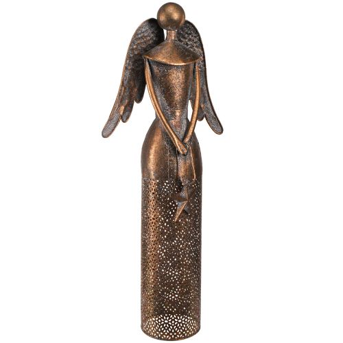 Floristik24 Dekorativ engel med stjernemetal julebronze H52cm